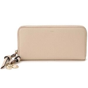 Chloe Pink Zip Around Long Wallet Alphabet